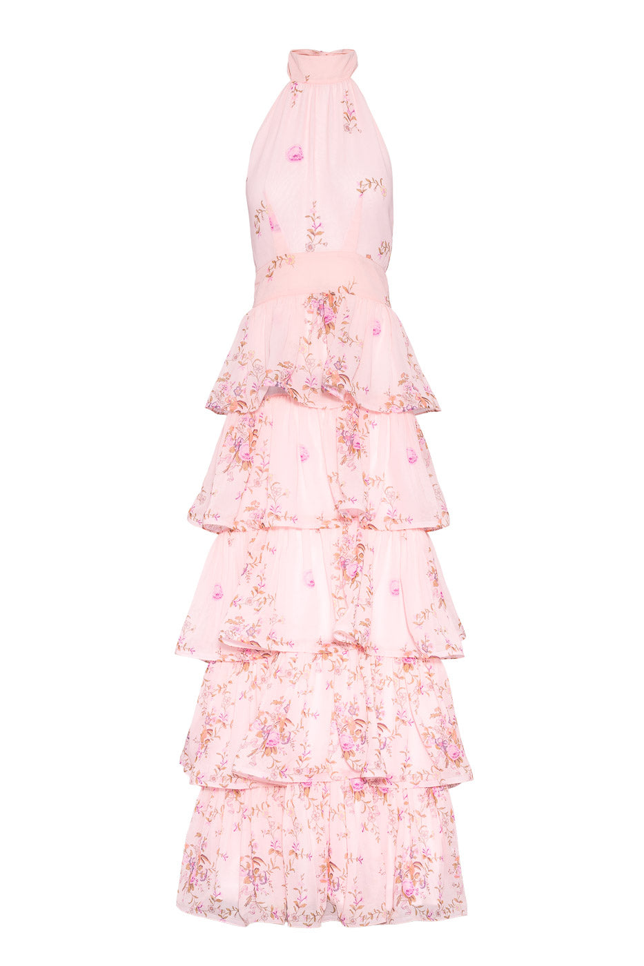 Angeline Maxi Dress Blush Bloom - Floral Halter-Neck Maxi Dress | Love Lolina LOVE LOLINA Angeline Maxi Dress Blush Bloom - Floral Halter-Neck Maxi Dress | Love Lolina LOVE LOLINA