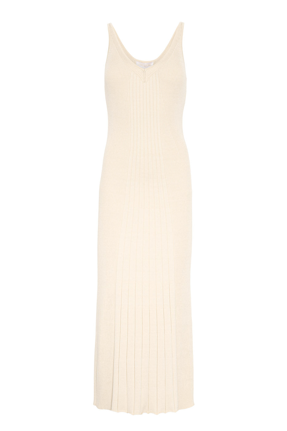 rib slip dress Light blue slip dress in pure ribbed cotton