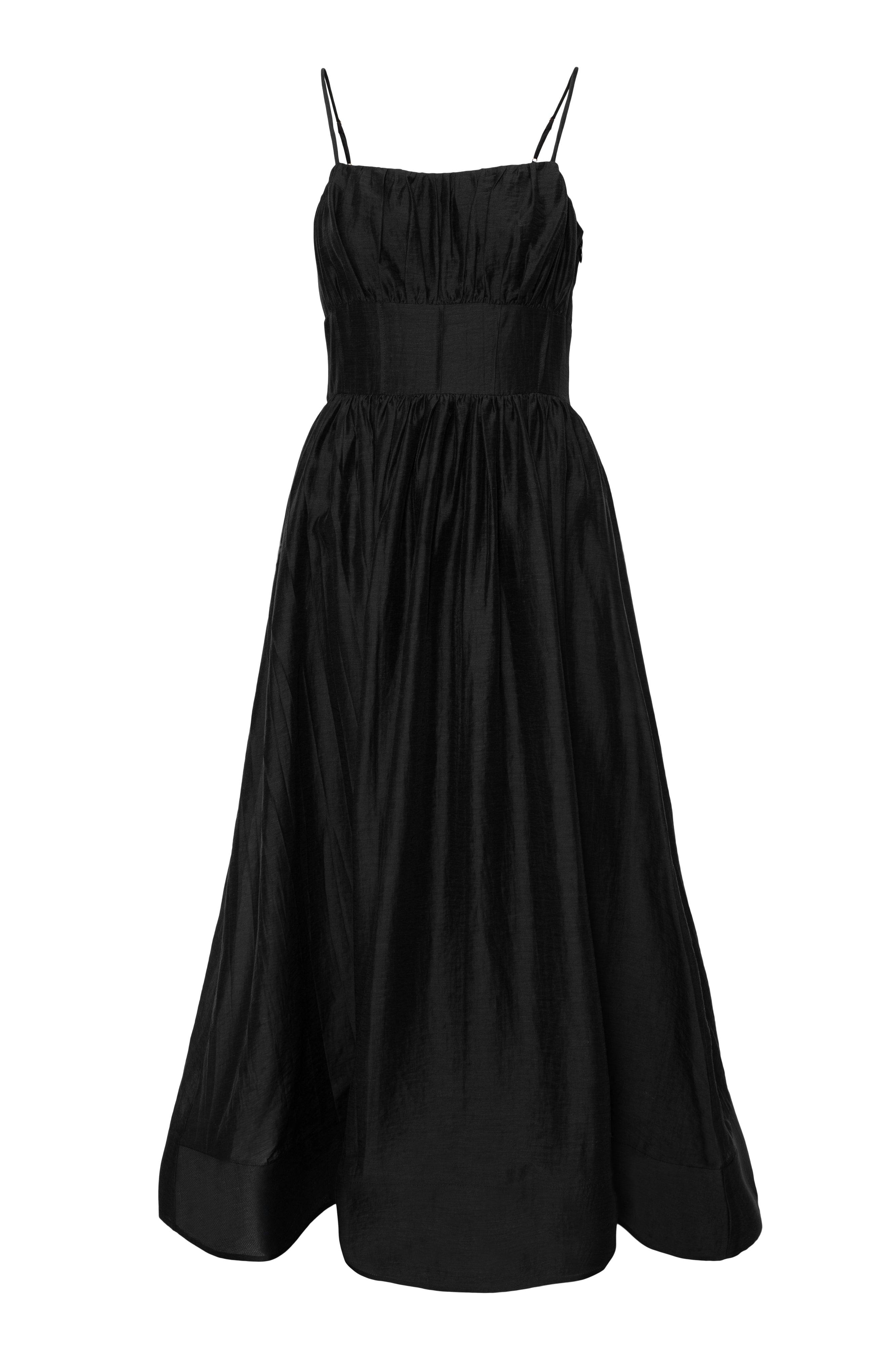 Bernadette Midi Dress Black | Elegant Black Midi Dress
