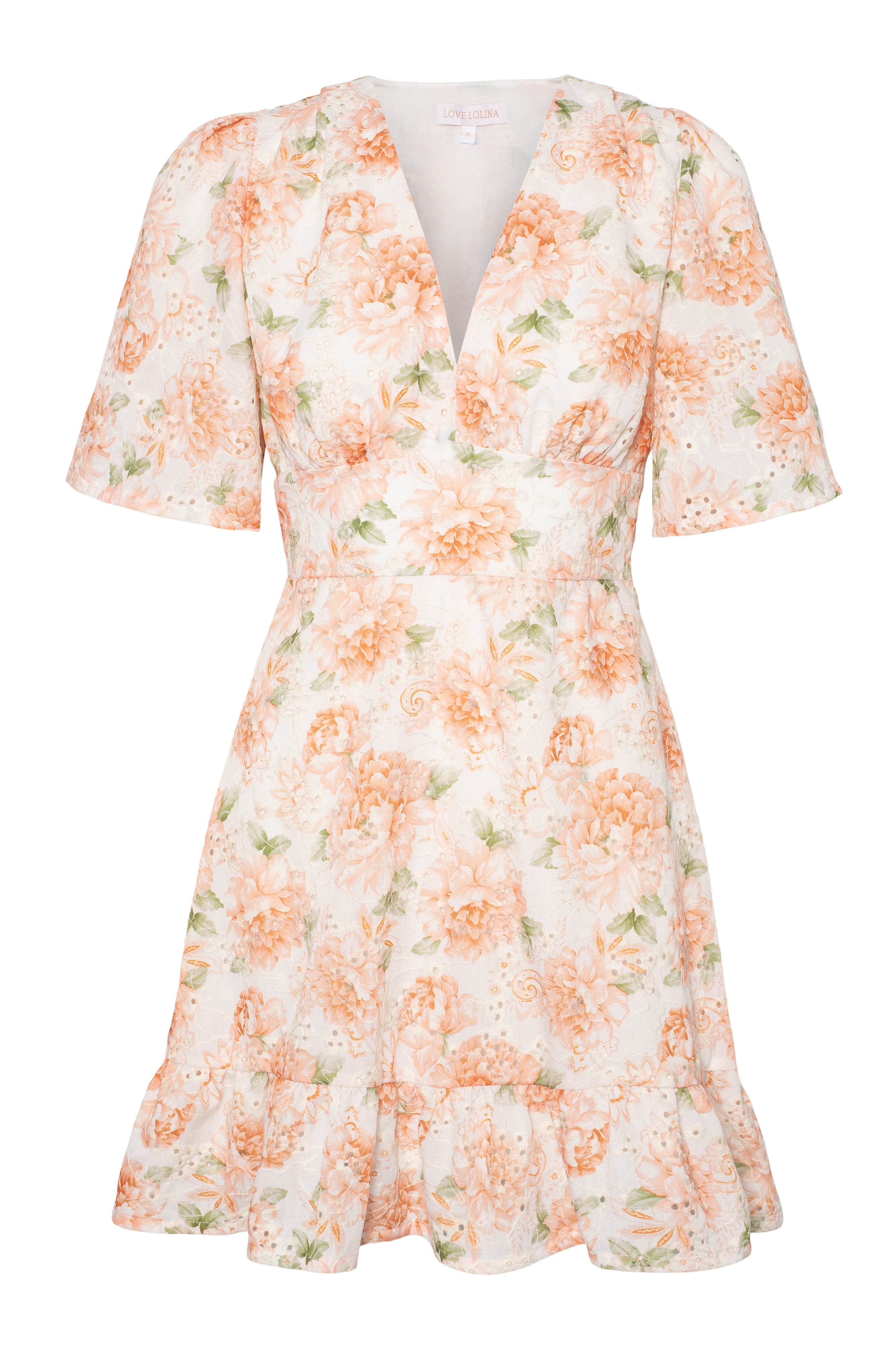 celina mini dress Celina Mini Dress Peony Pop Orange - Floral Mini Dress Peony Pop