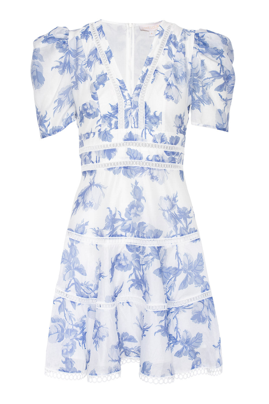 Emie Mini Dress Bluebell Bliss - Floral V-Neck Mini Dress