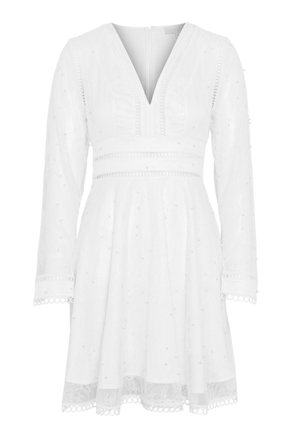 Ellie Mini Dress White Lace – LOVE LOLINA