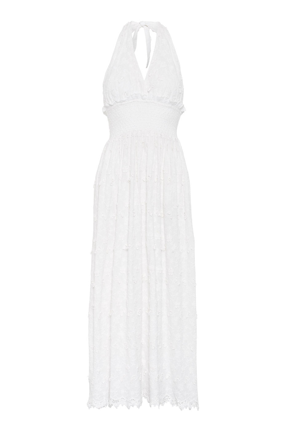 evelyn smocked maxi dress Evelyn Cotton Maxi Dress L