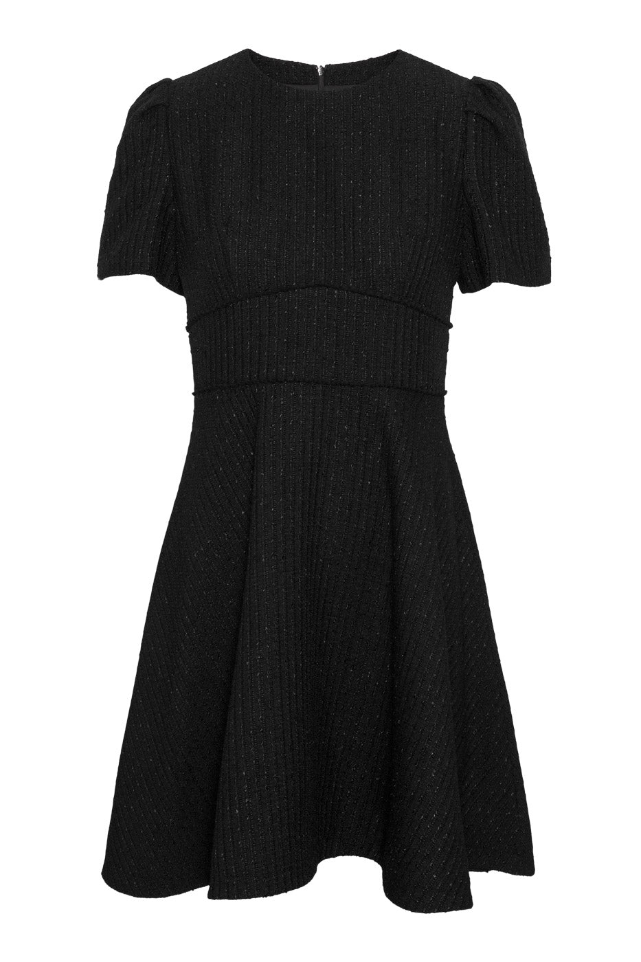bow detail mini dress Black Sequin Sleeveless Velvet Bow Detail Mini Dress