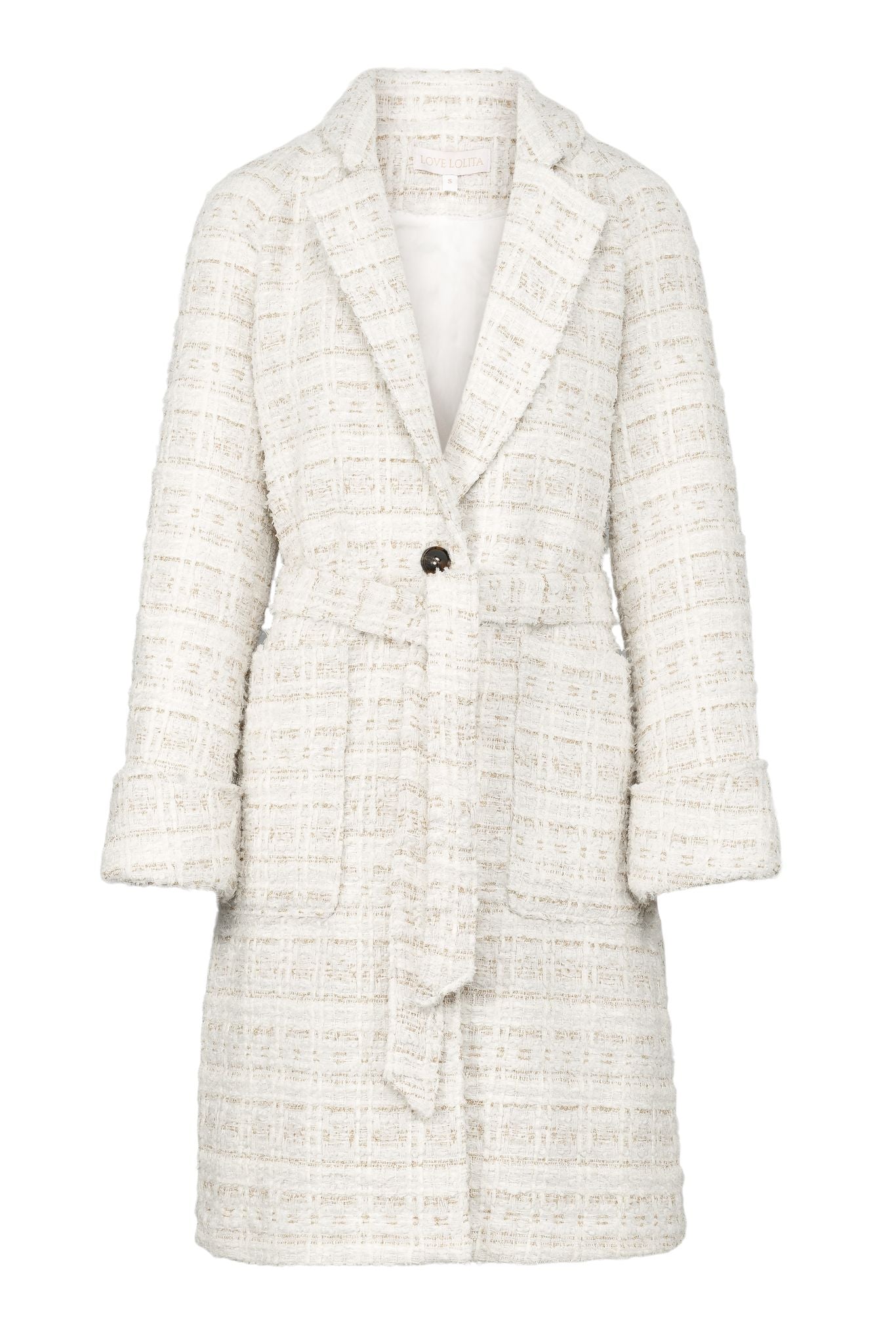 Marlow Coat White Boucle – LOVE LOLINA