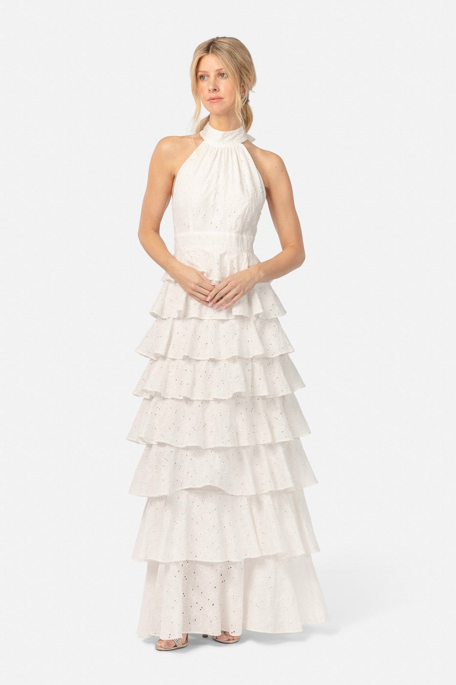 Angel Maxi Dress - White Halterneck Maxi Dress