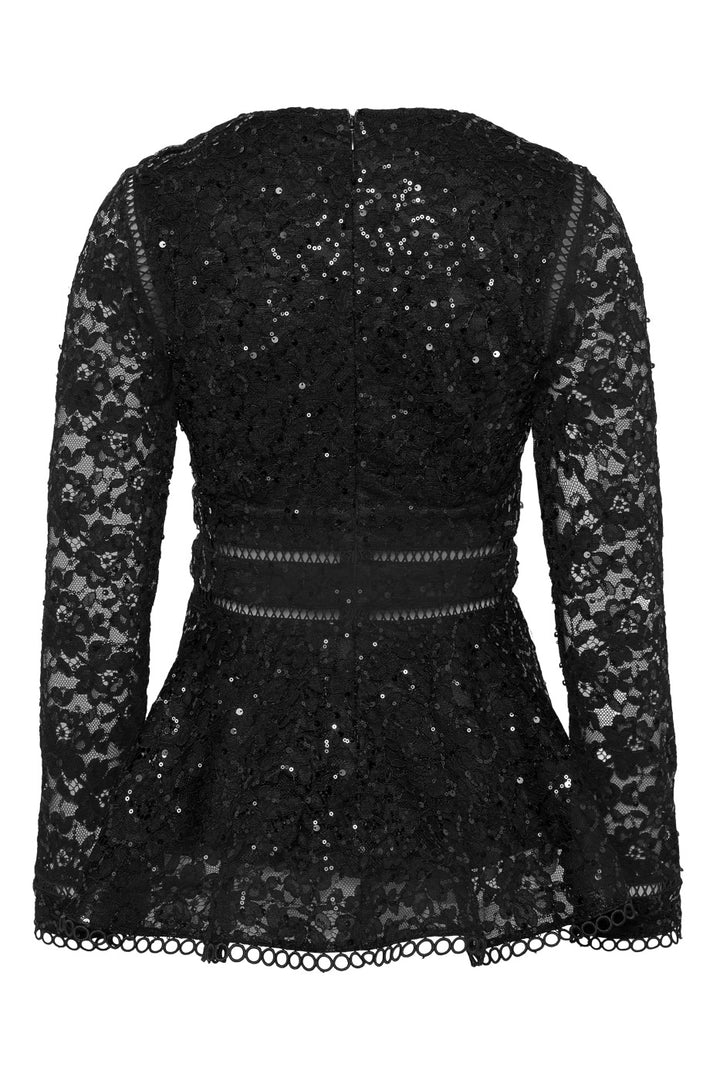 Ellie Top Black Lace