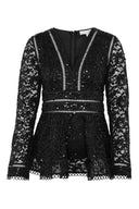 Ellie Top Black Lace