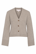 Elara Cashmere Cardigan Light Brown