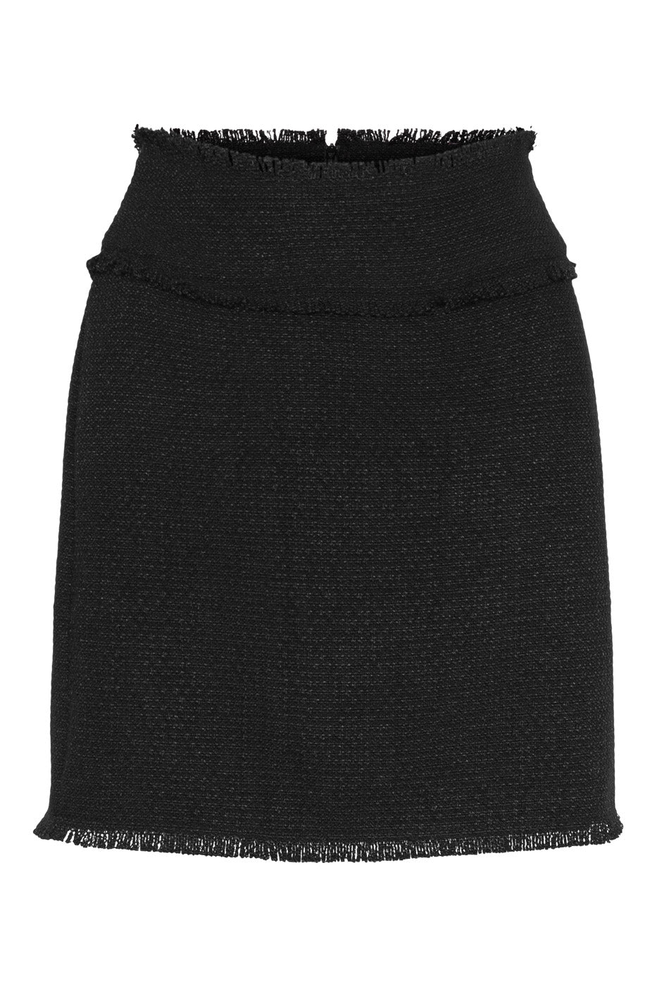 Sort miniskjørt i tweed til jobb og hverdag - elegant og klassisk design