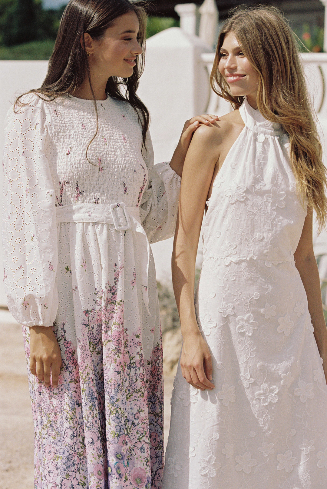 Lupita Maxi Dress White Embroidery