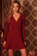 Connie Knitted Dress Burgundy