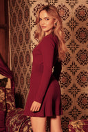 Connie Knitted Dress Burgundy