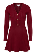 Connie Knitted Dress Burgundy