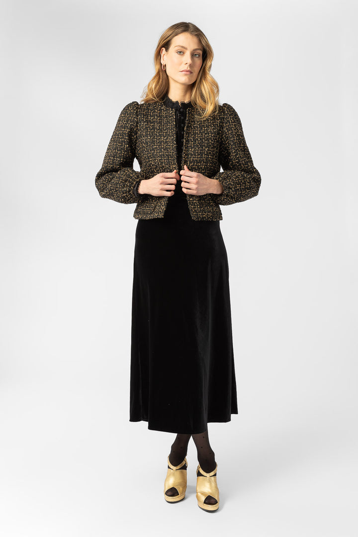 Laia Maxi Skirt Black Velvet