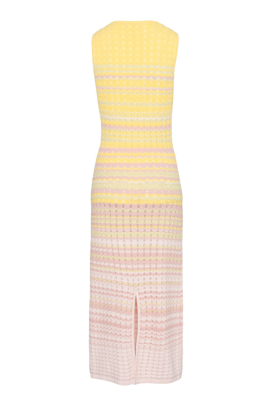 midi dress knit delina seo Pastel Striped Knit Midi Dress