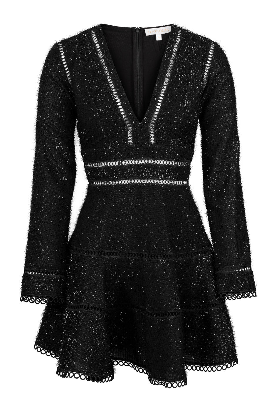 Ellie Dress Black Glitter