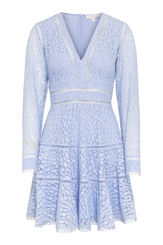 Ellie Mini Dress Light Blue Lace – LOVE LOLINA