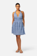 Evelyn Mini Dress Coastal Blue