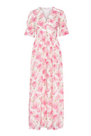 Evie Maxi Dress Peony Pop Pink