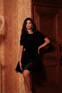 Fiona Mini Dress Black Velvet