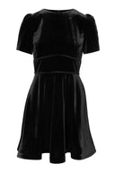 Fiona Mini Dress Black Velvet