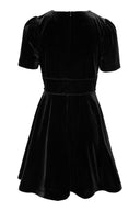 Fiona Mini Dress Black Velvet
