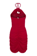 Flower Mini Dress Red