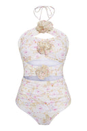 Flower Swimsuit White Desert