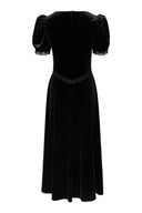 Francis Midi Dress Black Velvet