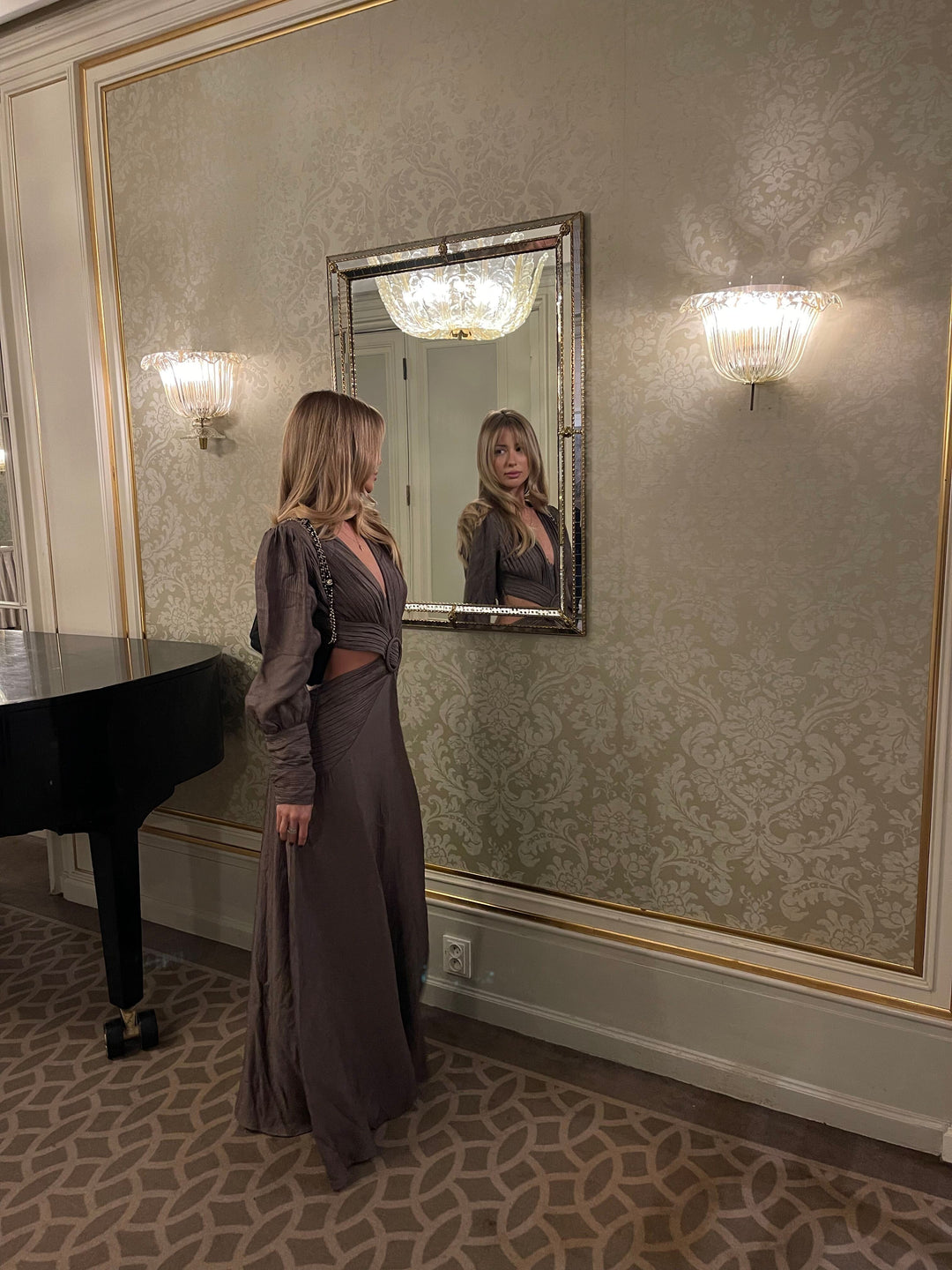 Mabel Maxi Dress Dark Grey