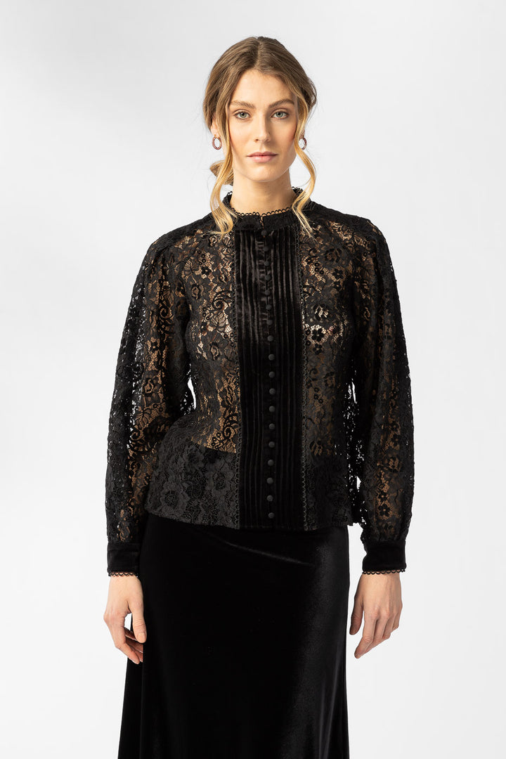 Inez Blouse Black Lace