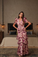 Jenna Maxi Dress Rose Print