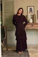 Jessie Long Sleeve Maxi Dress Burgundy