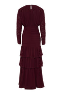 Jessie Long Sleeve Maxi Dress Burgundy