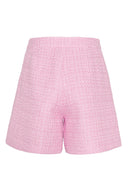 Feminine tweed shorts featuring high waist.