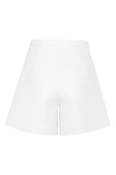 Feminine, tweed shorts featuring high waist.