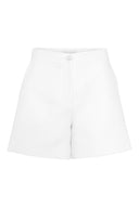 Feminine, tweed shorts featuring high waist.