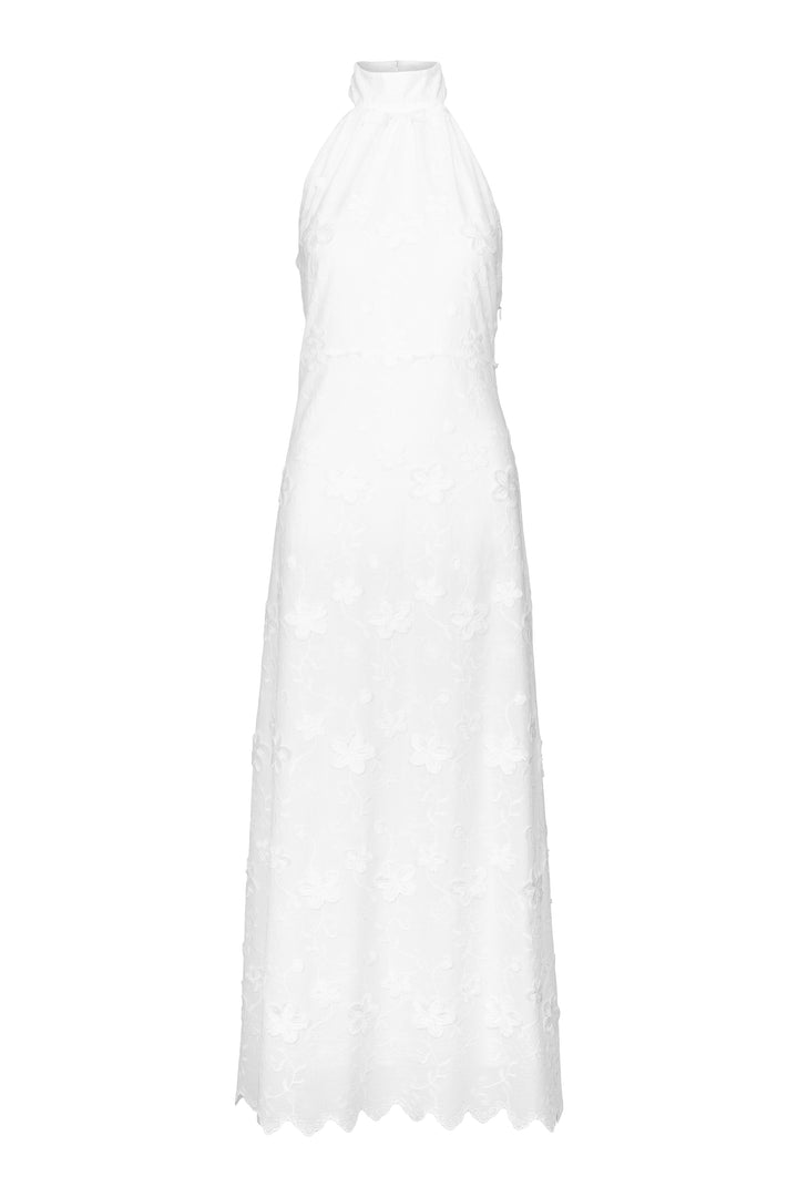 Lupita Maxi Dress White Embroidery