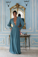 turquoise maxi dress Mabel Maxi Dress Turquoise - Shimmering Turquoise Maxi Dress