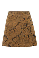 Brunt miniskjørt i velour - perfekt til fest