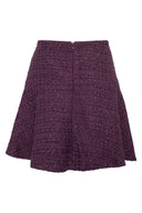 Burgunderfarget tweedskjørt med klassisk passform - fin til jobb og fest