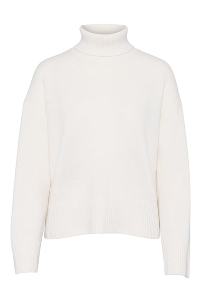 [GRAVER]★WHITE HOOD SMILE TURTLENECK Mzkdieey Women's Oversized Turtleneck Sweatshirt Drop