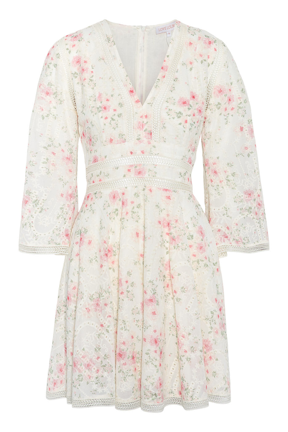 Millie Mini Dress Rose Reverie - Classic Floral V-Neck Dress | Love Lolina LOVE LOLINA Millie Mini Dress Rose Reverie - Classic Floral V-Neck Dress | Love Lolina LOVE LOLINA