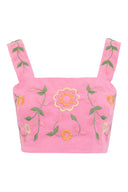 Penelope Top Pink w/ Embroidery