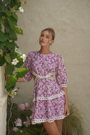 Teddy Mini Dress Moon Flower