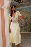 Francis Lace Midi Dress Lemonade