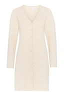 Knitted mini dress in cream, made for everyday wear.