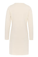 Knitted mini dress in cream, made for everyday wear.