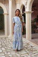 Sophie Puff Maxi Dress Wisteria Kiss